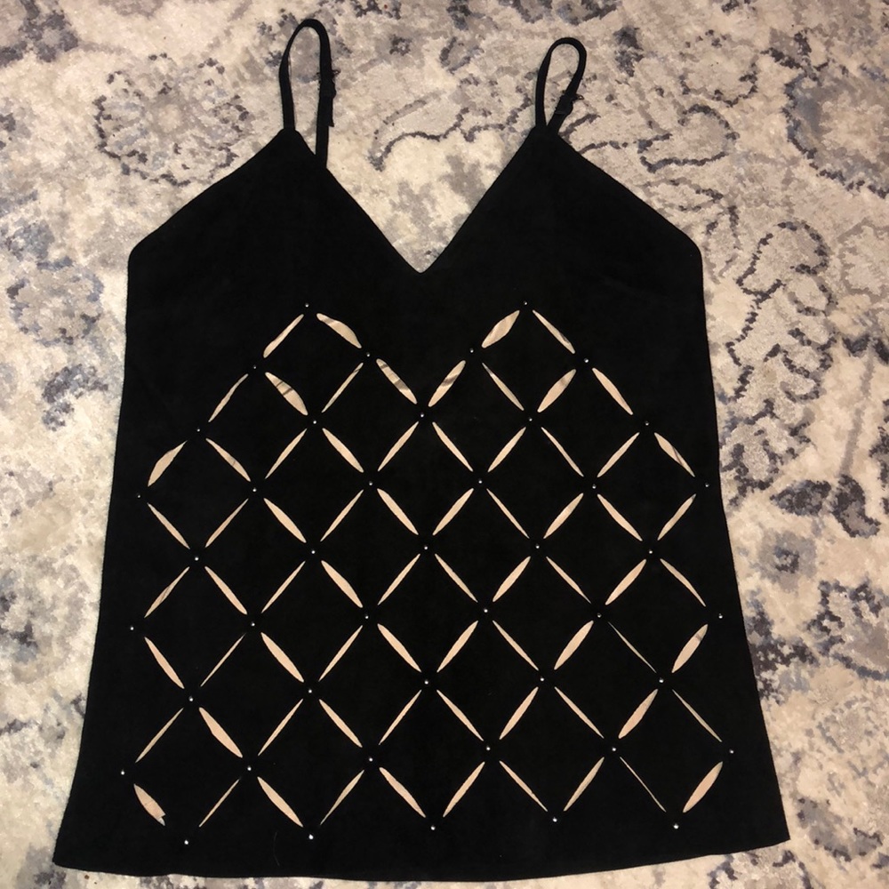 NWOT Barbara Bui Suede Goatskin Top